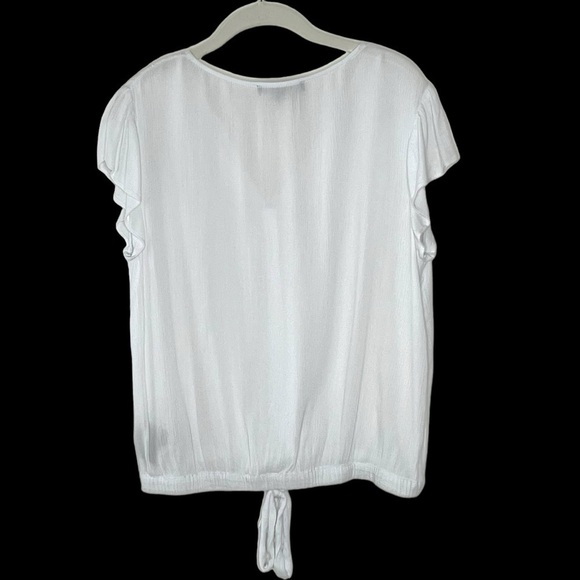 SANCTUARY White Bohemian Short Sleeve Button Down Top Blouse Women's Size S - Picture 14 of 16